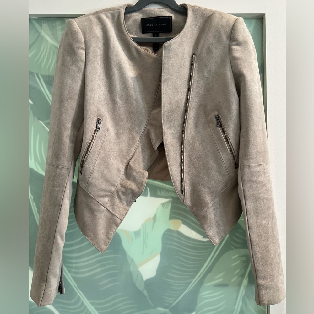 BCBG MAX AZRIA SUEDE CROP JACKET